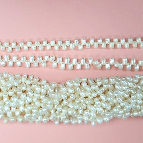 FRESHWATER PEARL DANCING RICE 3.5-4MM WHITE